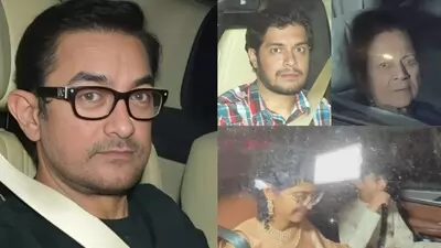 इरा खान की शादी से पहले सलमान खान के घर नजर आया आमिर खान का परिवार - Aamir khan family seen at salman khan house before ira khan wedding