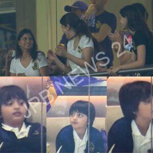 Read more about the article सुहाना और अबराम के साथ जूही चावला ने कोलकाता नाइट राइडर्स का उत्साह बढ़ाया। Juhi chawla cheers for kolkata knight riders with suhana and abram