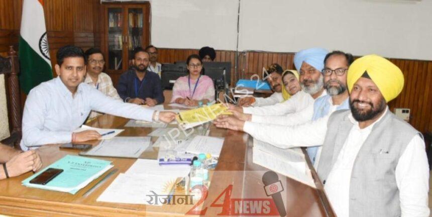 जालंधर लोकसभा सीट से आप प्रत्याशी पवन टीनू ने भरा नामांकन - AAP candidate pawan tinu filed nomination from jalandhar lok sabha seat