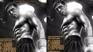 Read more about the article ‘चंदू चैंपियन’ के नए पोस्टर में बॉक्सिंग ग्लव्स पहने कार्तिक आर्यन बेहद जबरदस्त लुक में – Kartik aryan looks amazing wearing boxing gloves in the new poster of ‘Chandu champion’