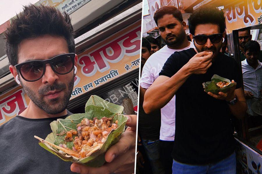 ओरछा में कार्तिक आर्यन का चाट ब्रेक अचानक फोटोशूट में बदला। Kartik aaryan chaat break in orchha suddenly turns into a photoshoot