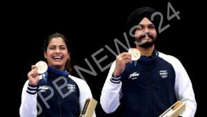 Read more about the article मनु भाकर और सरबजोत सिंह ने पेरिस ओलंपिक 2024 में कांस्य पदक जीता – Manu bhaker and sarabjot singh won bronze medal at paris olympics 2024