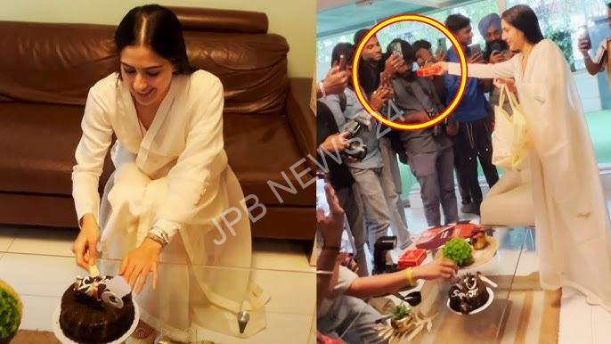 सारा अली खान ने अपना जन्मदिन पैपराजी के साथ धूमधाम से मनाया। Sara ali khan celebrated her birthday with pomp and show with the paparazzi