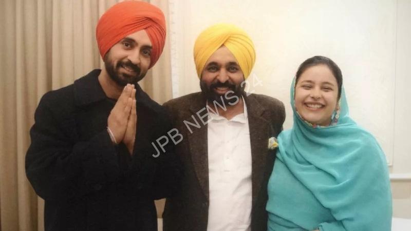 चंडीगढ़ में दिलजीत दोसांझ का शो, सीएम भगवंत मान से की मुलाकात - Diljit dosanjh show in chandigarh, met CM bhagwant mann